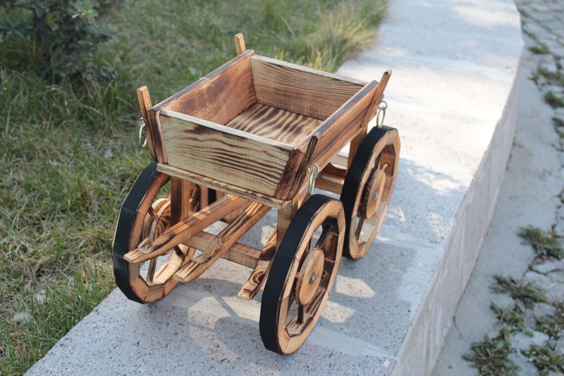 Blumenwagen für den Garten Schubkarren Pflanzer | Etsy