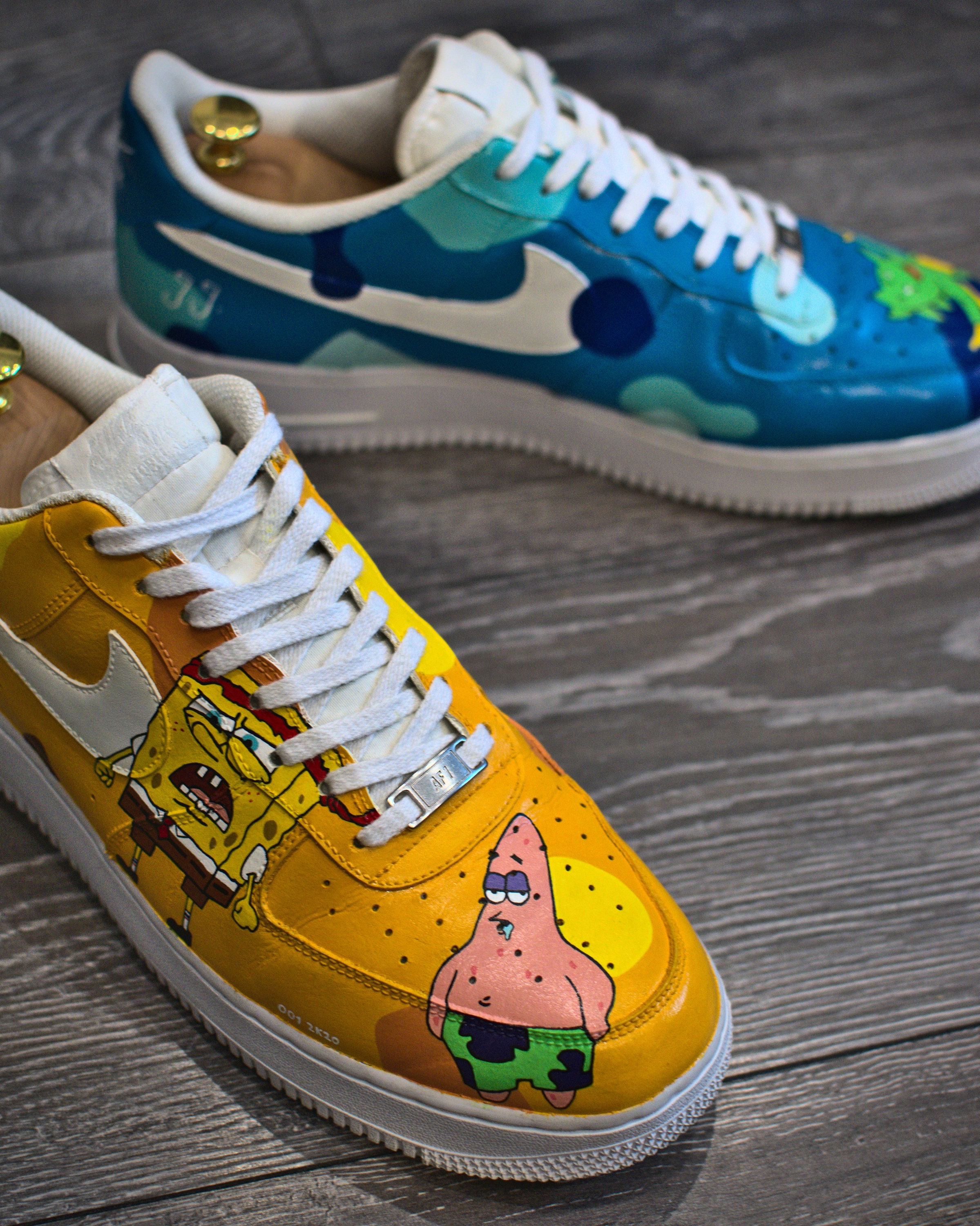 Nike Air Force 1 Bob Esponja x Tabaluga Custom Etsy