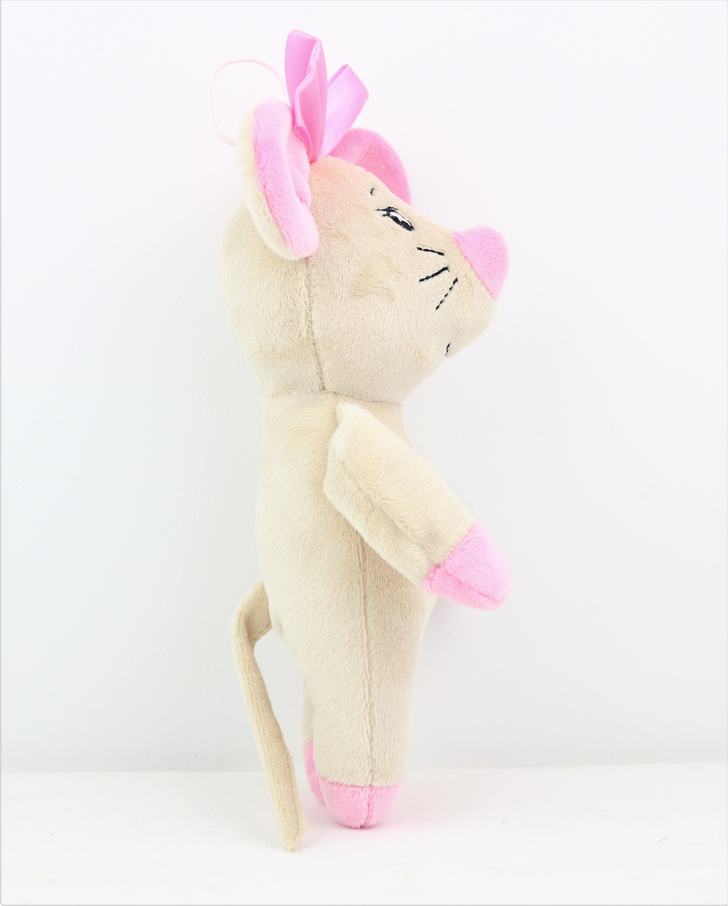 Mouse Soft Toy Mouse Plush Stuffed Animal Pink Bow Smiling Etsy UK