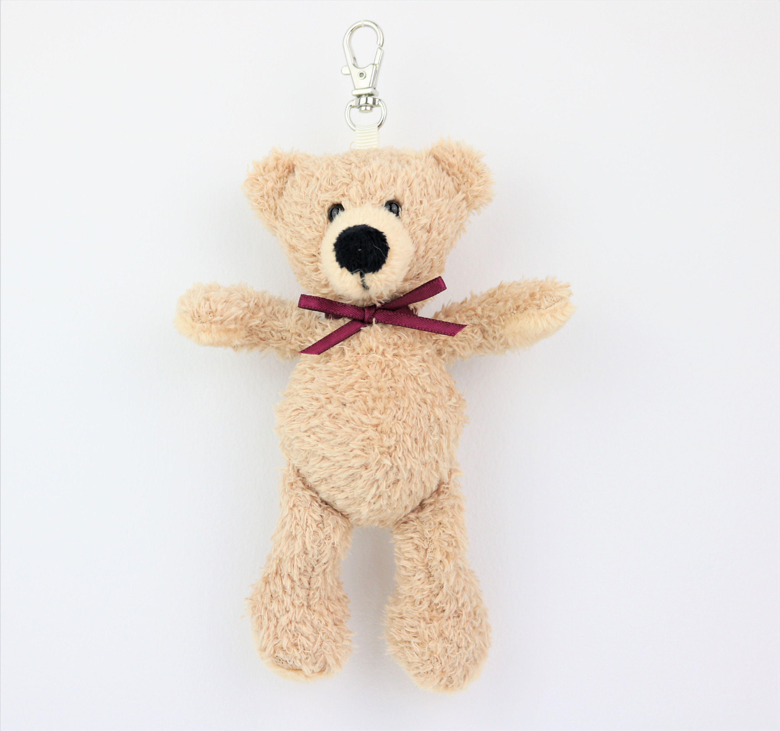 Teddy Bear Keychain Beige Small Teddy Soft Toy Key Chain Accessory Bag