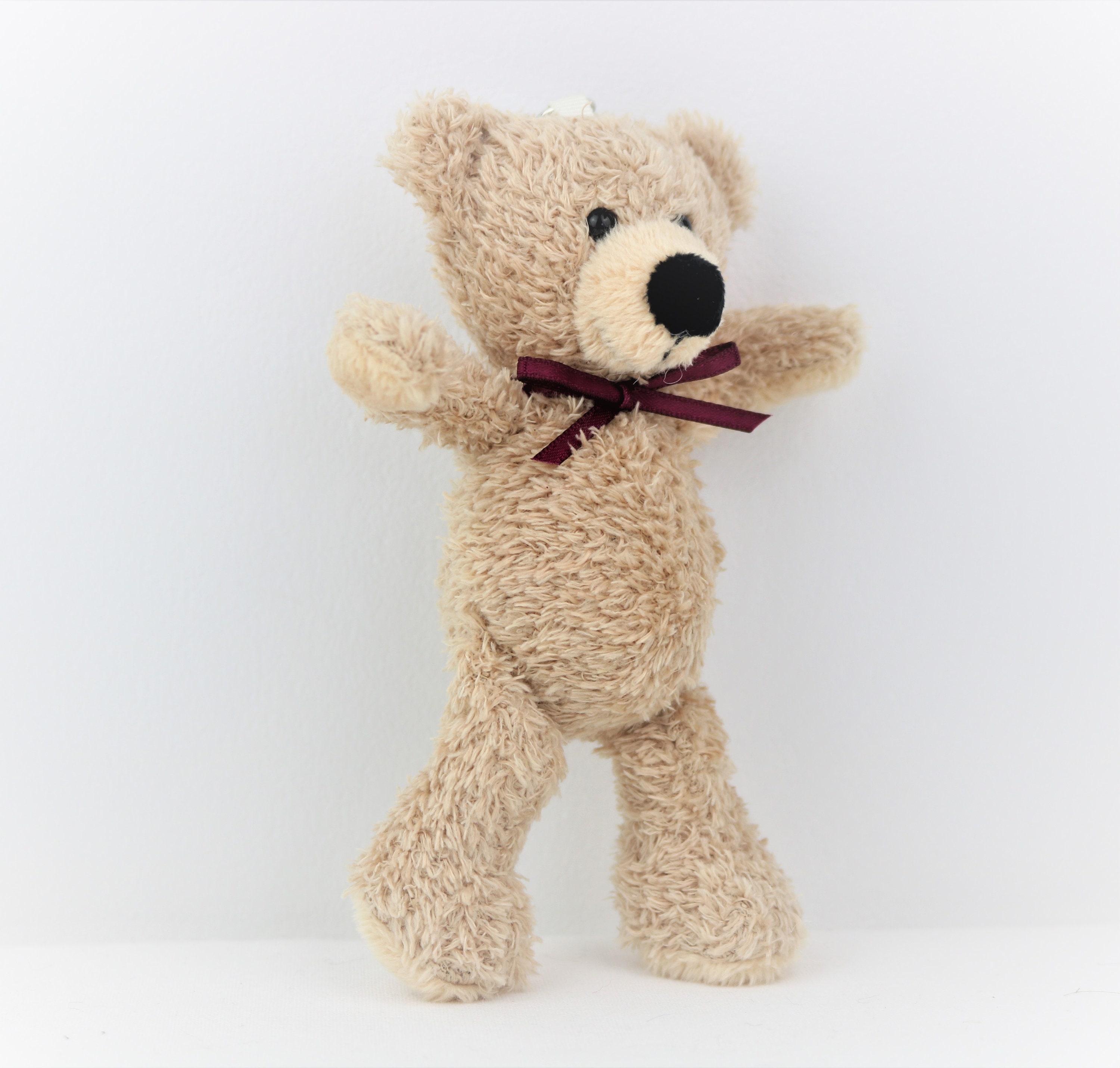 Teddy Bear Keychain Beige Small Teddy Soft Toy Key Chain Accessory Bag