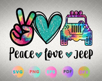 Download Peace Love Jeep Etsy