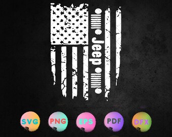 Download Us Flag Jeep Svg Etsy