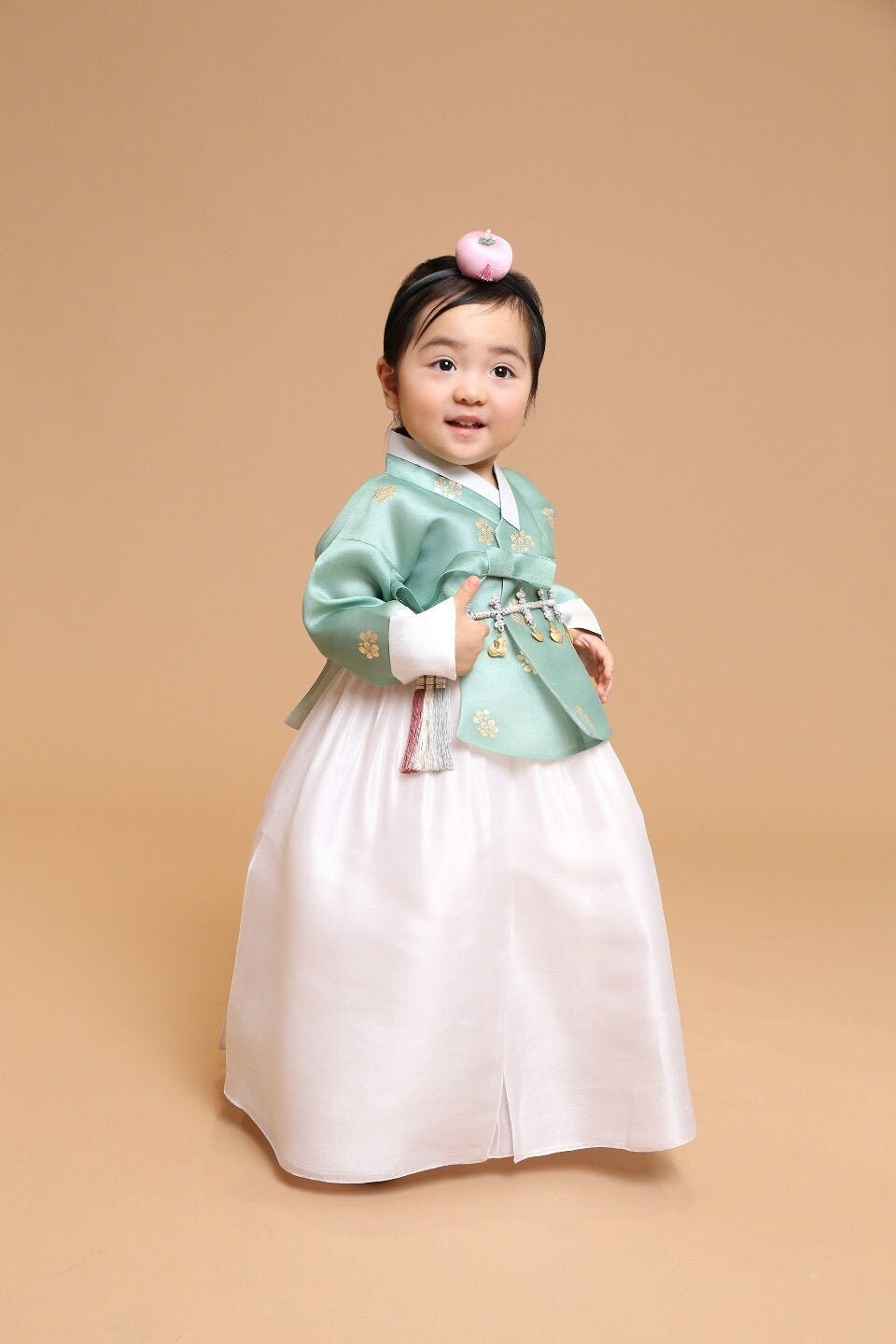 Fondant Korean baby boy in Hanbok, Korean baby shower, Korean fondant