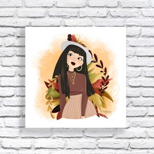 Print autumn, fall, lamina otoño, autumn girl, chica otoñal, hojas, tree, arbol