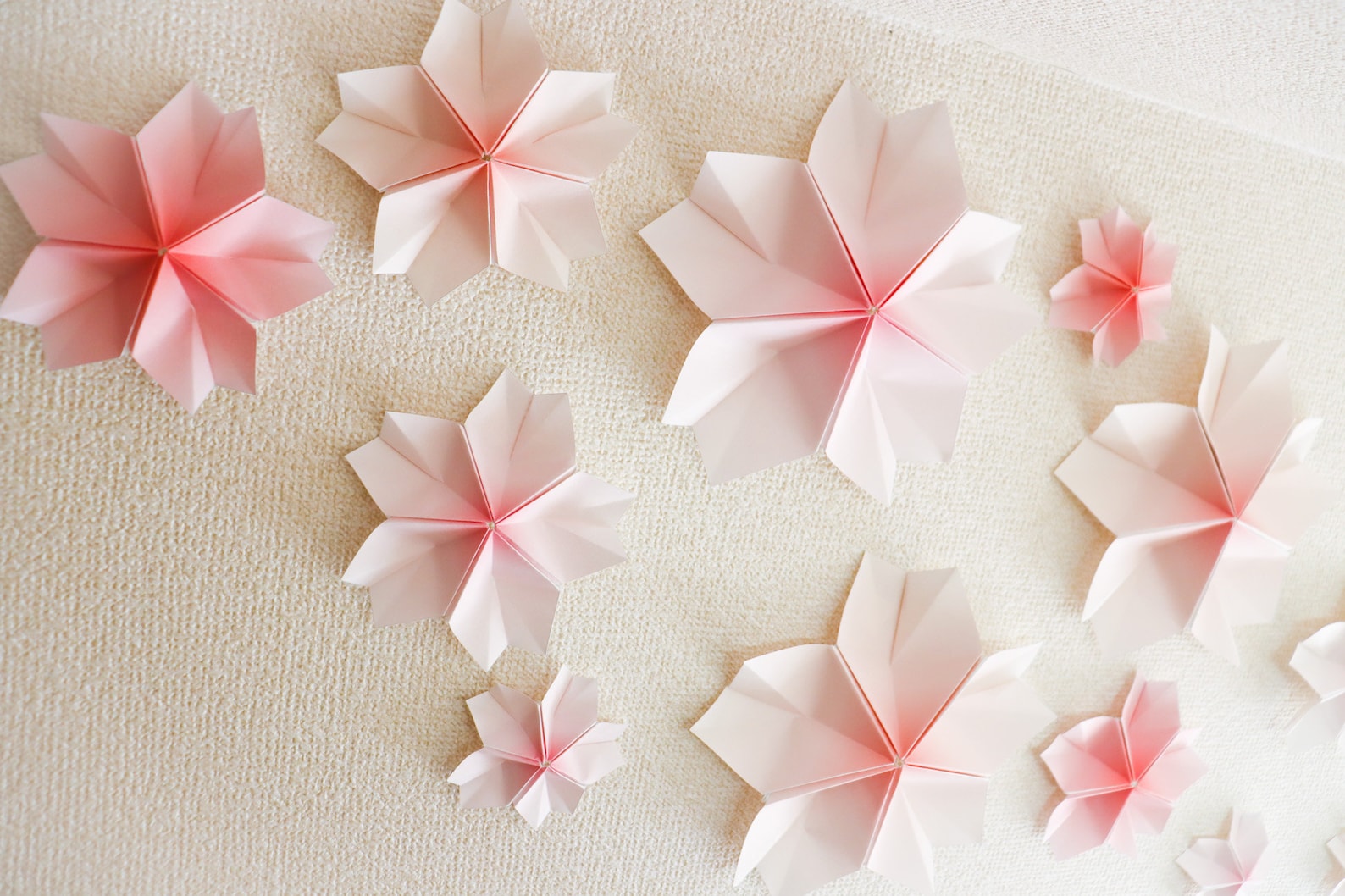 Printable Cherry Blossom 3d Wall Art Paper Craft Template Etsy