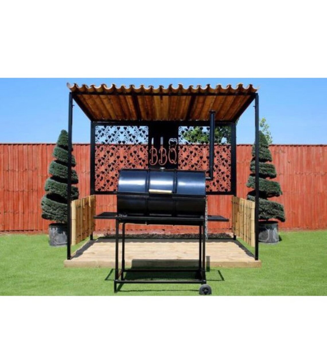 Oil Drum Smoker. BBQ. Steel Drum Barbecue. Upcycled Oil Drum Barbeque