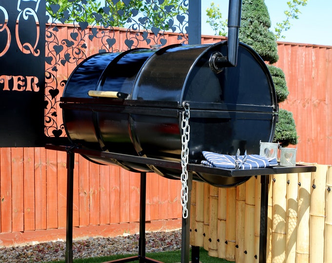 Oil Drum Smoker. BBQ. Steel Drum Barbecue. Upcycled Oil Drum Etsy