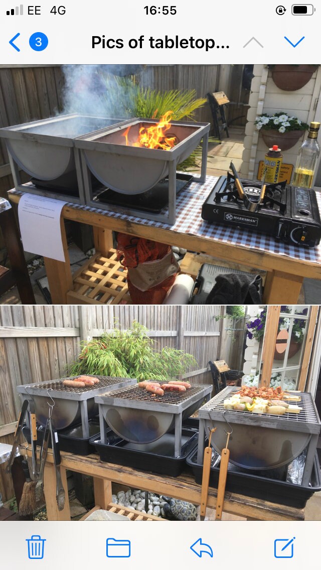 Fire Pit. Garden Furniture. Patio Firepit. Bbq. Garden Fire Pit. With