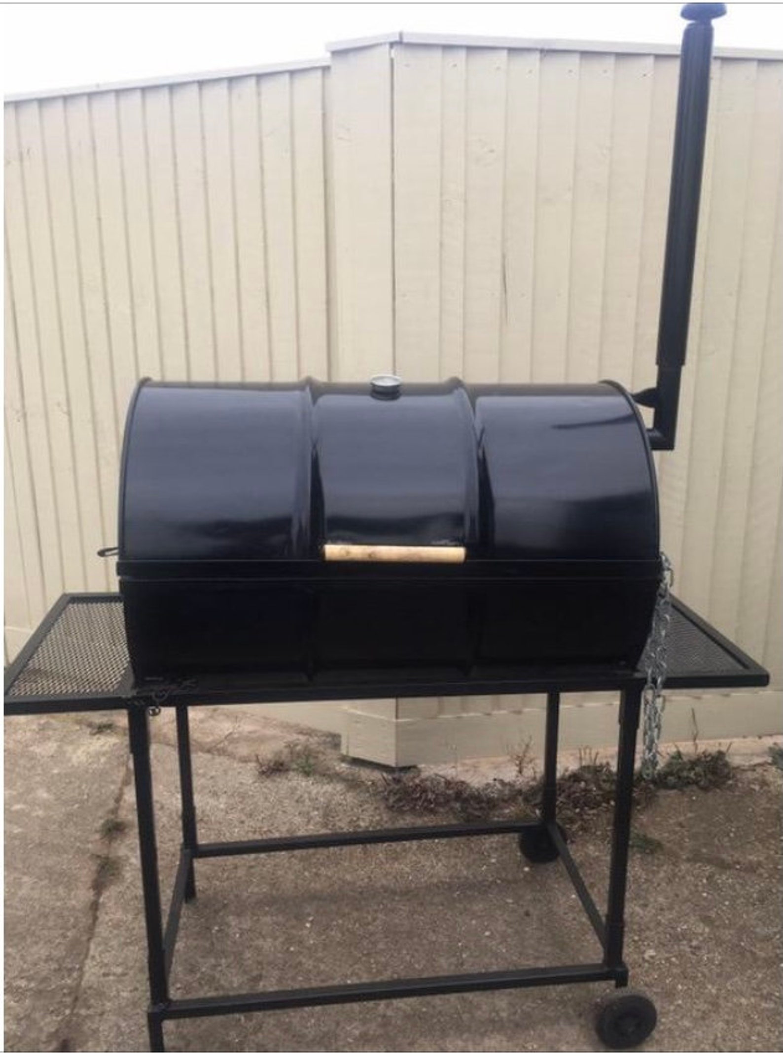 Oil Drum Smoker. BBQ. Steel Drum Barbecue. Upcycled Oil Drum Barbeque