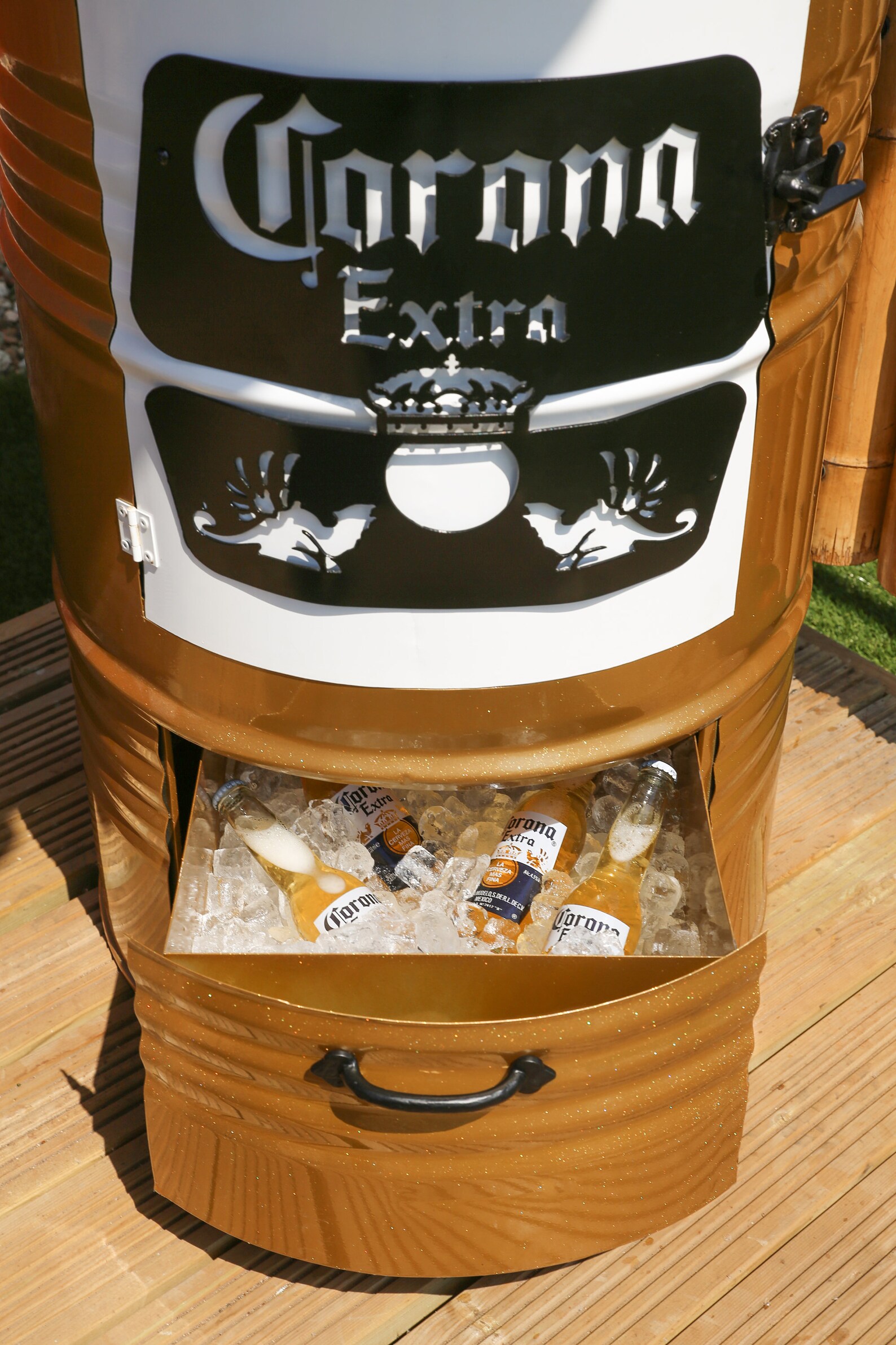 Corona Beer Chiller. Upcycled Oil Drum. Bespoke. Man Cave. Etsy