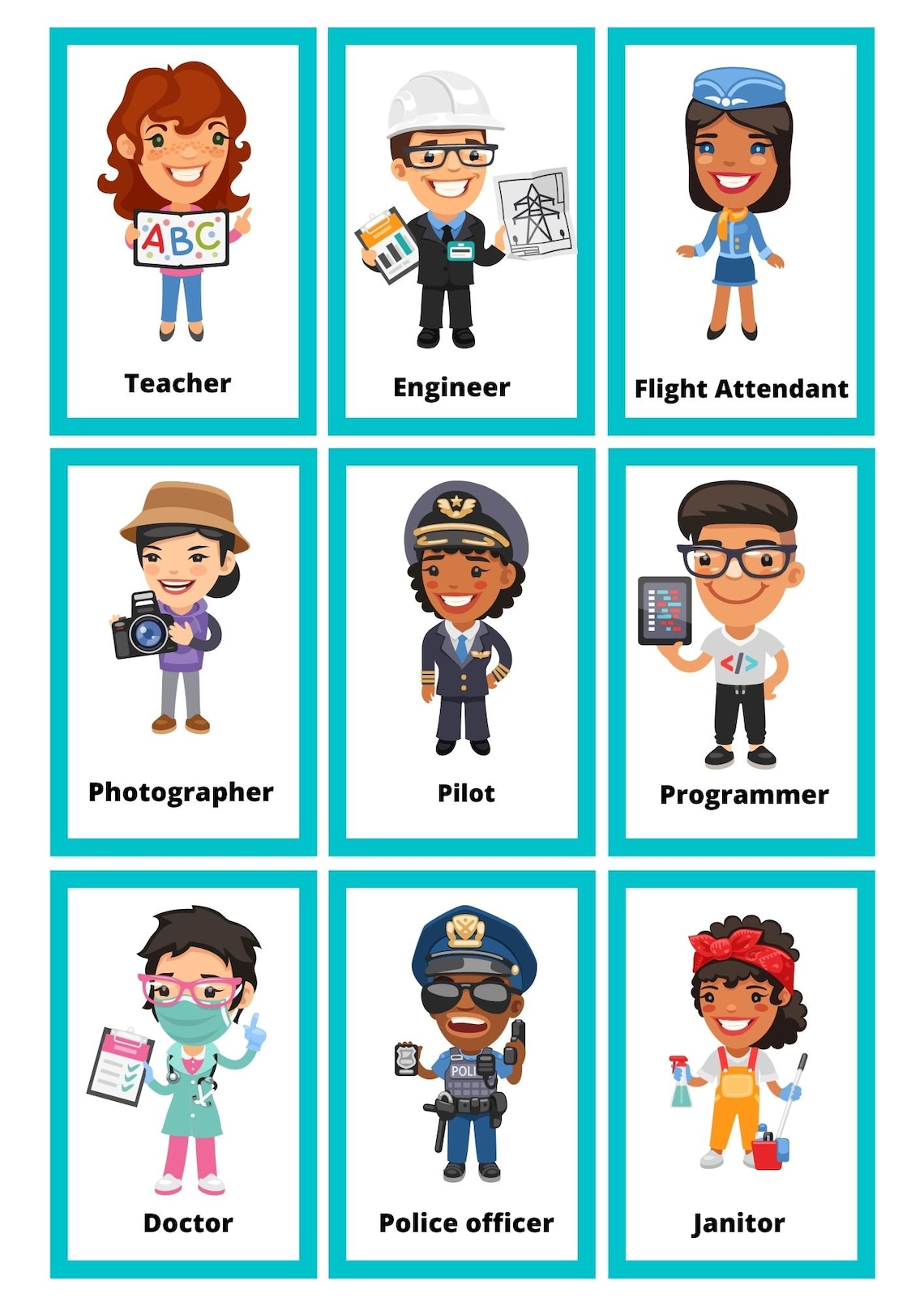 45-printable-jobs-flashcards-professions-jobs-montessori-etsy