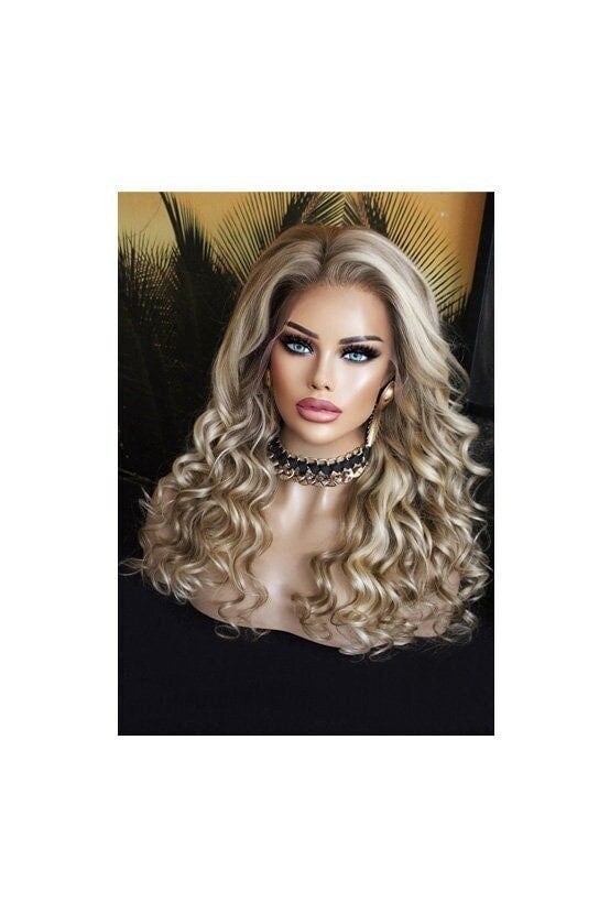 Echthaar-Perücke Blonde 13x4 Lace Front – Lockig 20 Zoll Mit Transparentem Lace