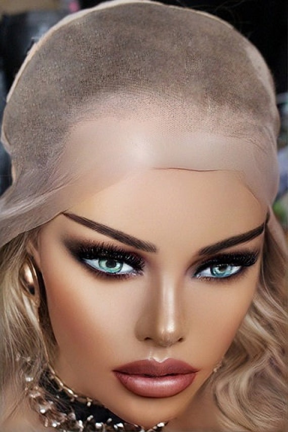 WIG ME UP Damenperücke XH-184-K24 – Aschblonde Lange Locken Mit Mittelscheitel, 50 Cm Länge