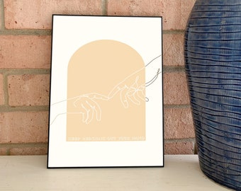 Blijf je hand uitstrekken-afdruk – DIGITALE DOWNLOAD – Op ACOSF geïnspireerde, op boeken gebaseerde kunstprint