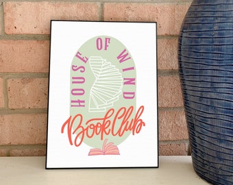 Impresión del Club de Lectura de la Casa del Viento – DESCARGA DIGITAL – Impresión artística literaria inspirada en ACOSF