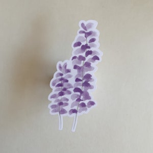 Watercolor Lavender Plant Sticker