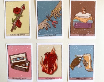 Vintage Book Trope Tarot Card Stickers