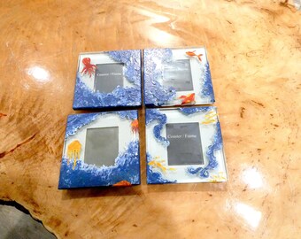 Set Of Four Undersea Creatures Coasters With Picture Frames