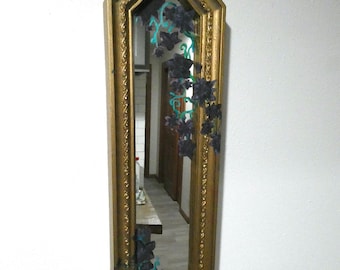 Vintage 1960's Mirror With Painted Vines by Carmen