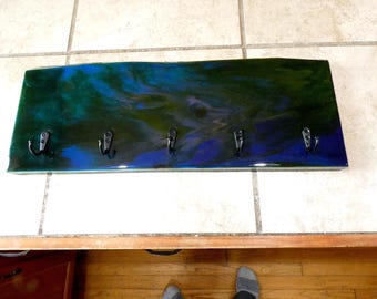 Beautiful Northern Lights 5 Hook Coat / Hat / Keys Rack