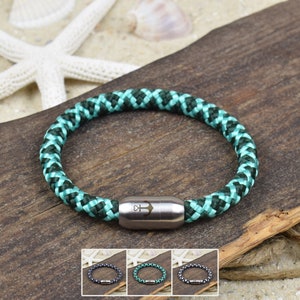 Bracelet ERIK | corde à voile | 6mm | Ancre | Surfeurs | Fermoir magnétique | 06