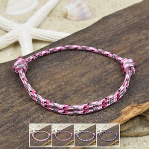 Armband voetband GINO | zeiltouw | 3 mm | Surfers | Verplaats knooppunt | 06