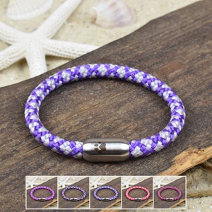 Bracelet BOBBY | sailing rope | 6mm | paw | Surfers | Magnetic clasp | 07