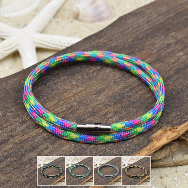 Armband SABRI | Paracord | 4 mm | Surfer | Magnetverschluss | 07