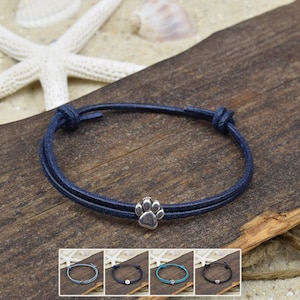 Armband Enkelband STELLA | Leer | 2mm | Schuifregelaar | verplaatsingsknooppunt | 01