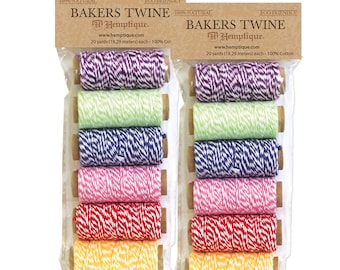 Cotton Bakers Twine Mini Spools - 2 Packs of 6 Spools!