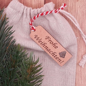 Gift tag Christmas set, gift tag wood,