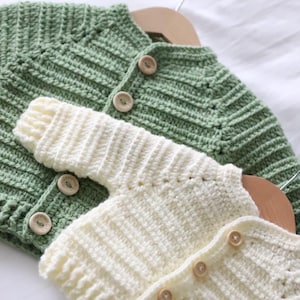 Handmade Crochet Cardigan - New Baby Gift - Baby Shower Gifts - Newborn to 2 years