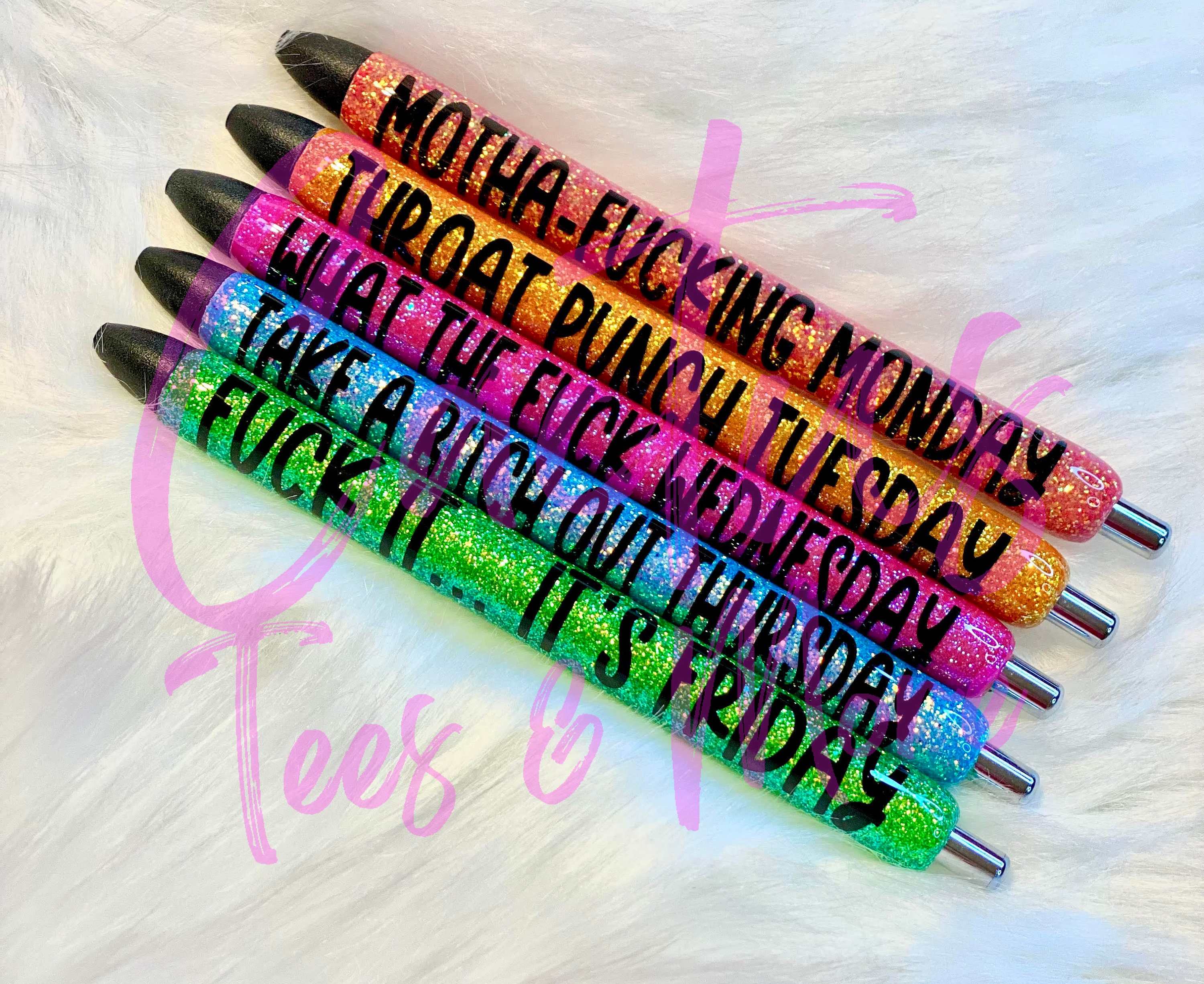 Funny Pen Set of 6 Offensive Pens Funny Adult Humor Sweary Fuck Gag Gift  Profanity Gifts for Him Her Cussing Swear Words Party Favor 