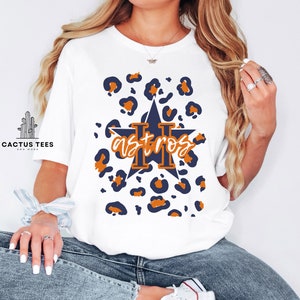 Leopard Peace Love Astros Houston Astros T-Shirt - Freedomdesign