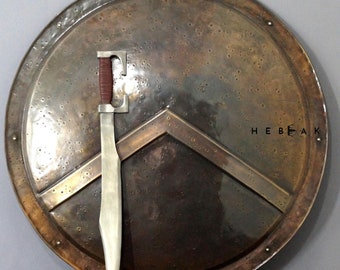 Medieval 300 Spartan Shield With Sword 30&quot; King Leonidas War Shield Handicraft Metal Shield Larp/Cosplay & Display Shield/Halloween Costume