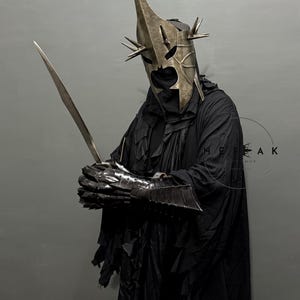 Dark Ringwraith Black Armor Costume Perfect Halloween Outfit Ringwraith Robes Black Rider Gowns Ring Wraith Costume Cosplay & Events Costume