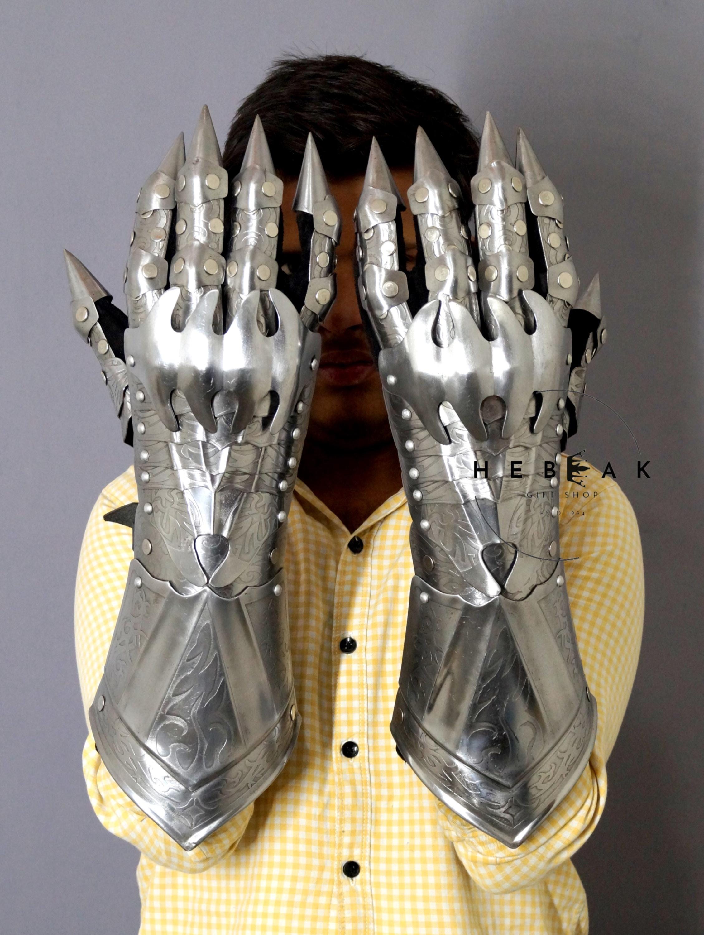 日本 Etsy - Gloves gauntlets Plate | Medieval Gauntlet 左右ペア