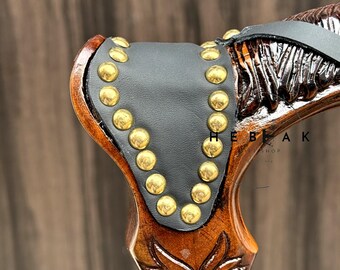 (アンティーク)馬の頭のハンドル付き杖 手作りの木製ステッキ：馬の頭のハンドル、スタイリッシュな杖 - Etsy 日本