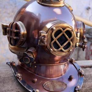 18インチ真鍮製深海潜水ヘルメットレプリカ：海洋展示品 - Etsy 日本
