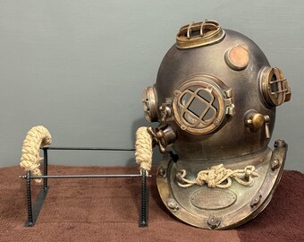 18インチ真鍮製深海潜水ヘルメットレプリカ：海洋展示品 - Etsy 日本