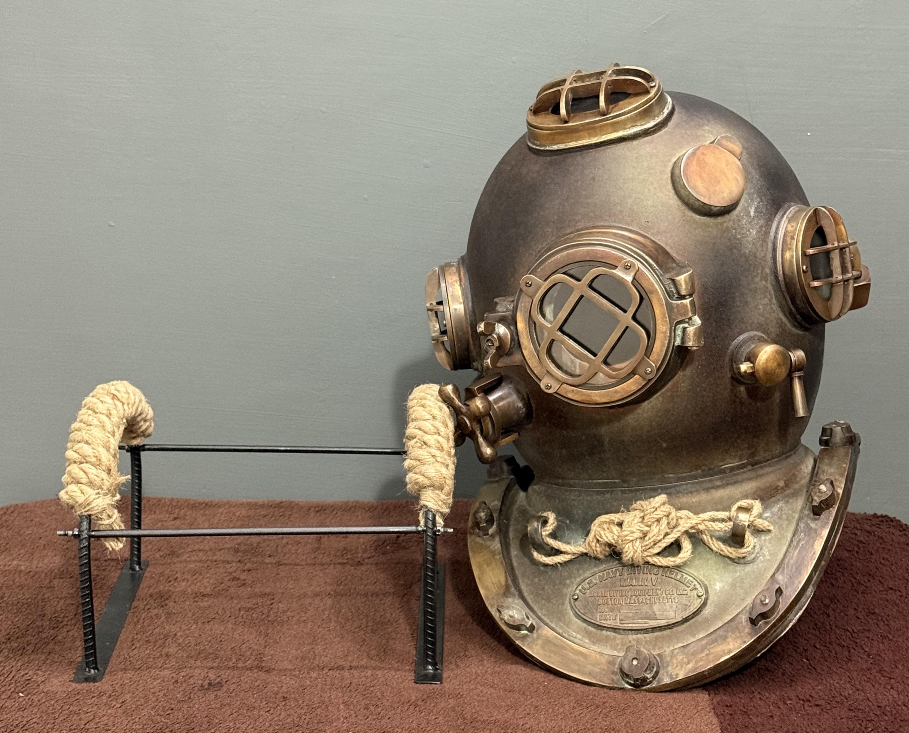 18インチ真鍮製深海潜水ヘルメットレプリカ：海洋展示品 - Etsy 日本