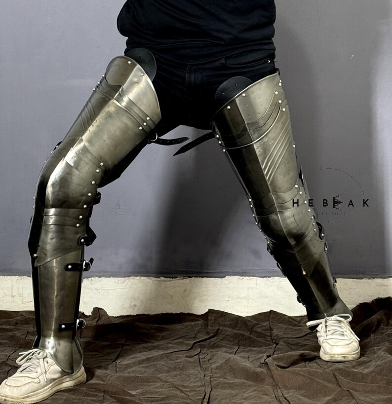 Gothic Steel Leg Armor: Medieval Knight Leg Set, LARP Cosplay - Etsy