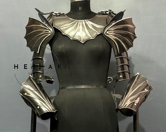 Dragon Wing Steel Armor Set: Medeltida Pauldrons, LARP Cosplay