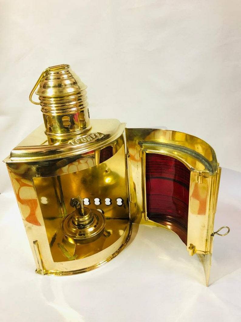 Wall Hanging Decorative Brass Lantern Red Home Decor 10 PORT OIL LAMPS