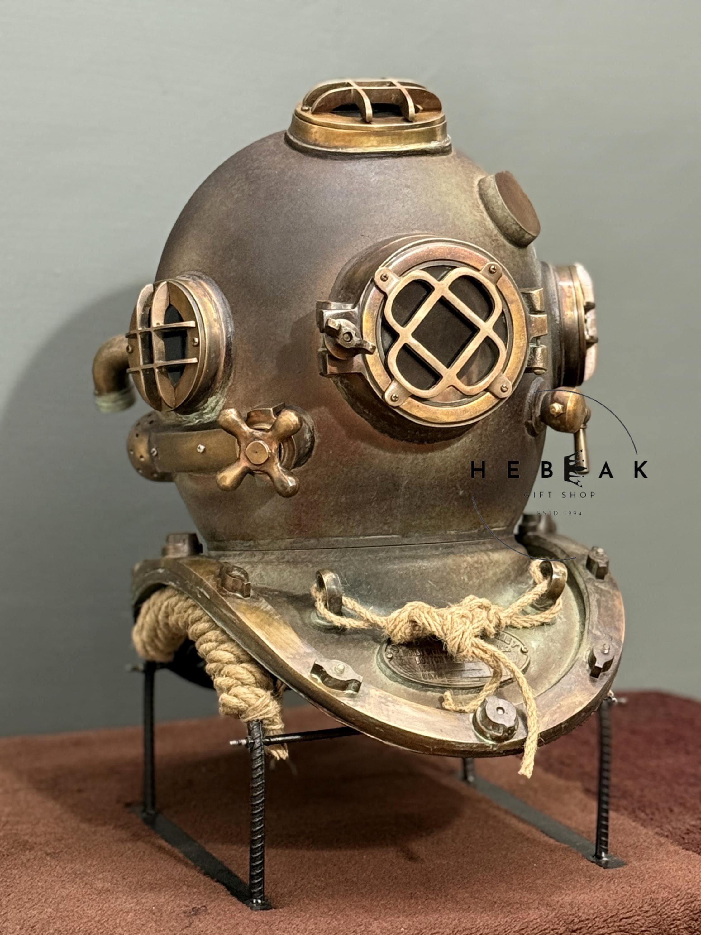 18インチ真鍮製深海潜水ヘルメットレプリカ：海事展示品 - Etsy 日本