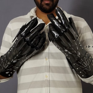 Halloween Nazgul Handschoenen Ringwraith Handschoenen Kostuum Heks Koning Cosplay Black Rider Fantasy Kostuum Middeleeuws Larp Handschoenen Horror Handschoenen