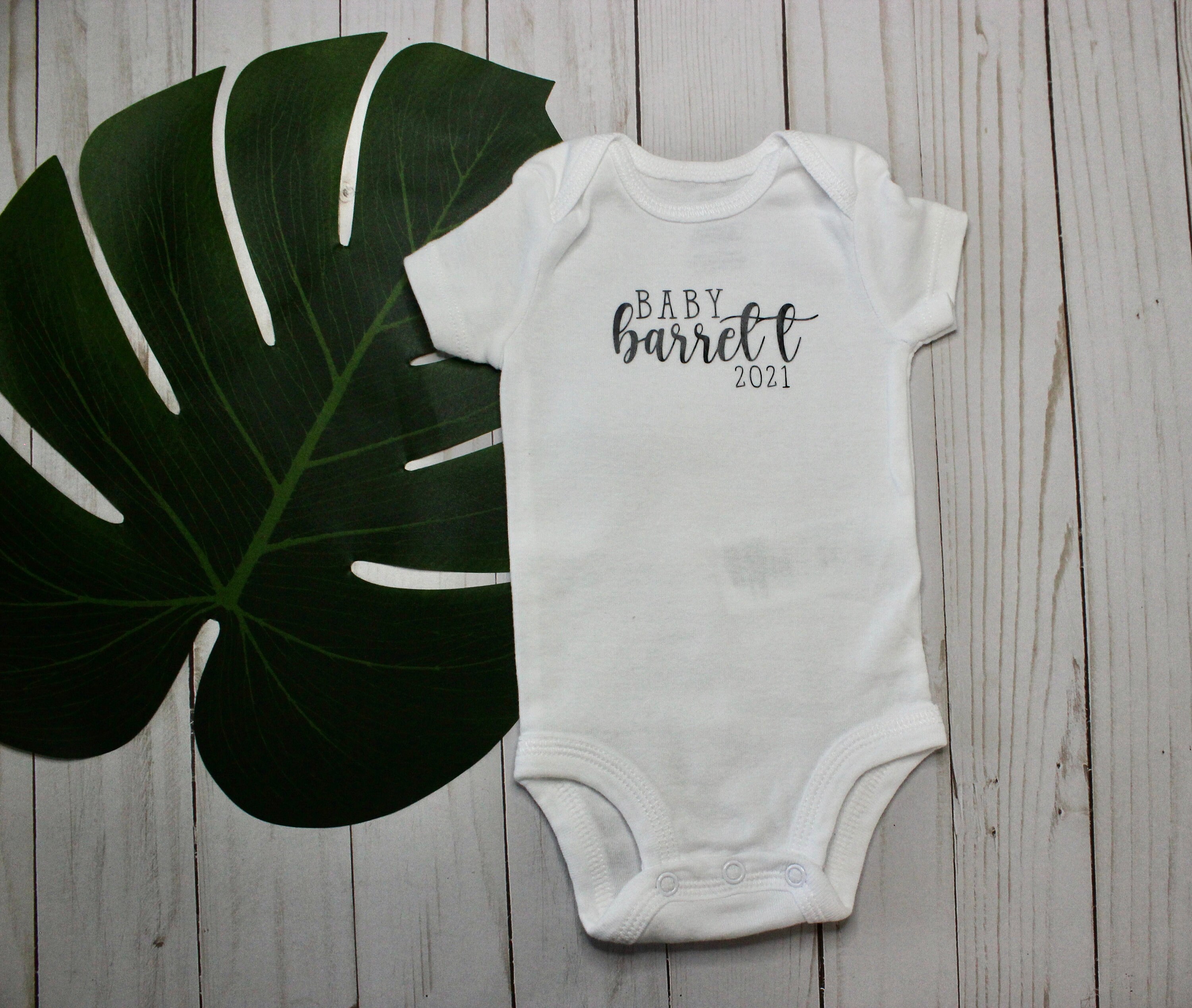 Custom Baby Announcement Onesie Etsy