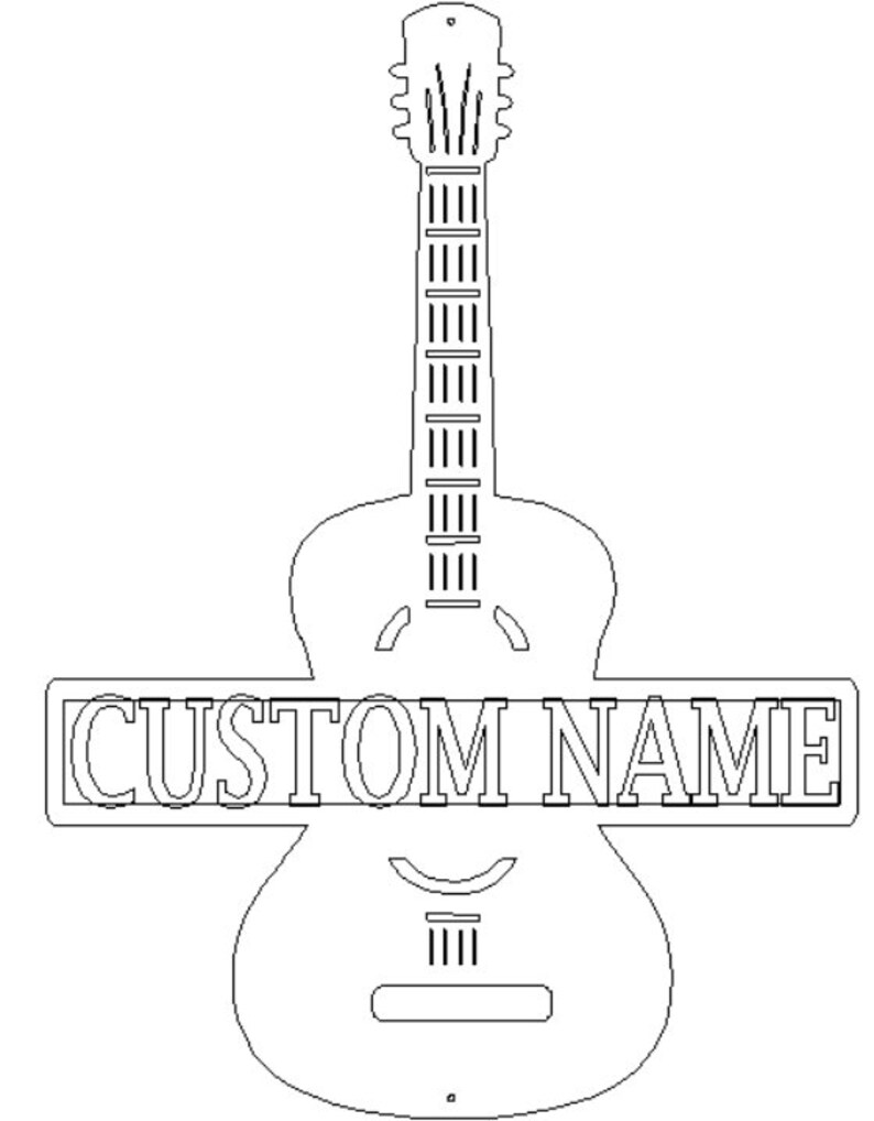 Guitar Wall Decor Personalize Sheet Metal Etsy
