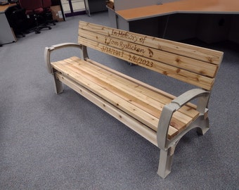 Outdoor/ Indoor Cedar Personalized Bench - Chair - Cedar - Local Pickup Only